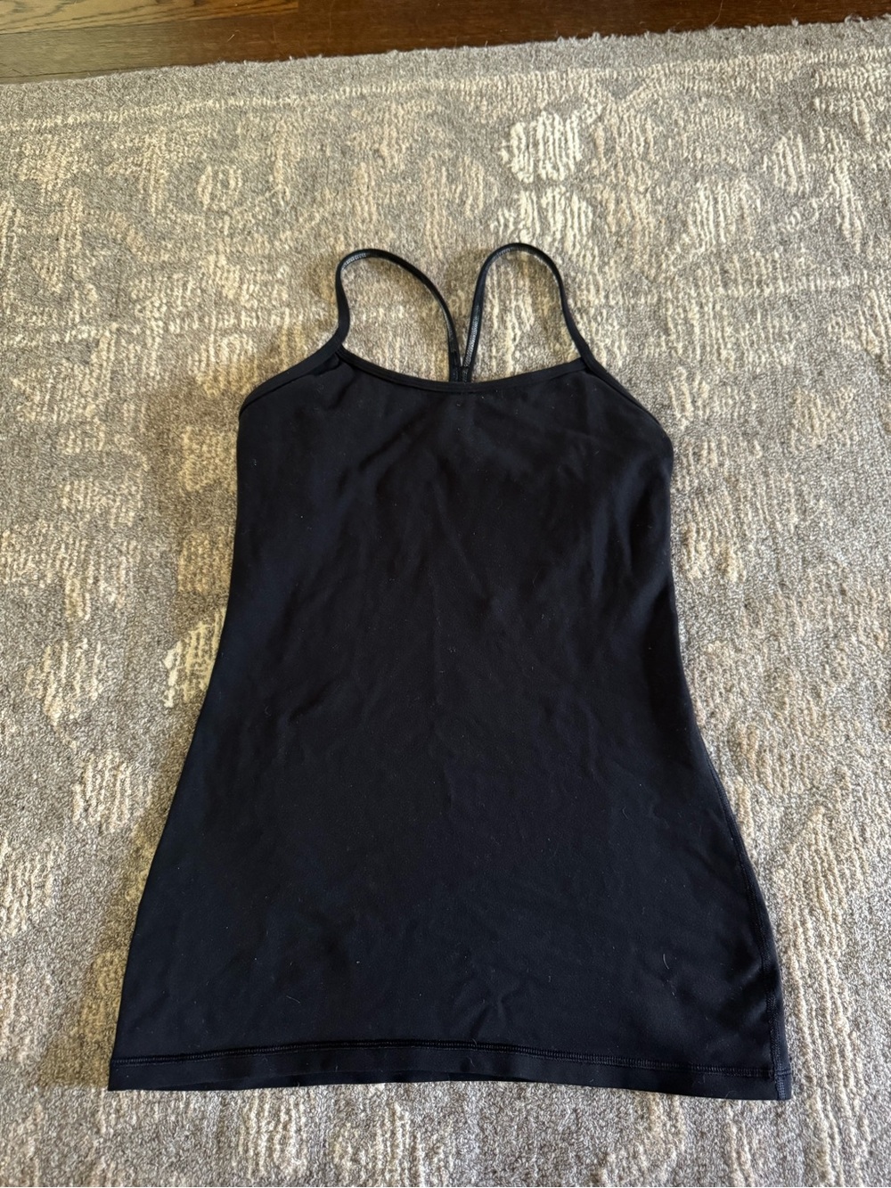 lululemon athletica Black Slim Spaghetti-Strap Tank, built in bra